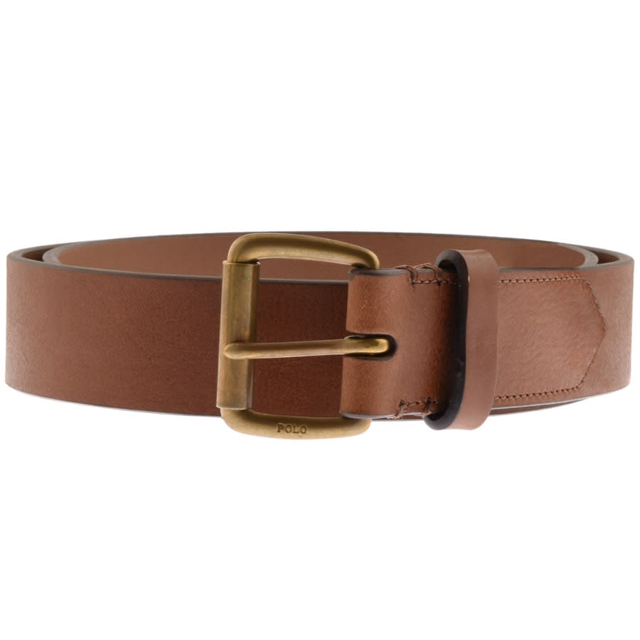Alternative Image for ProductRalph Lauren Tmbled Leather Belt Brown1